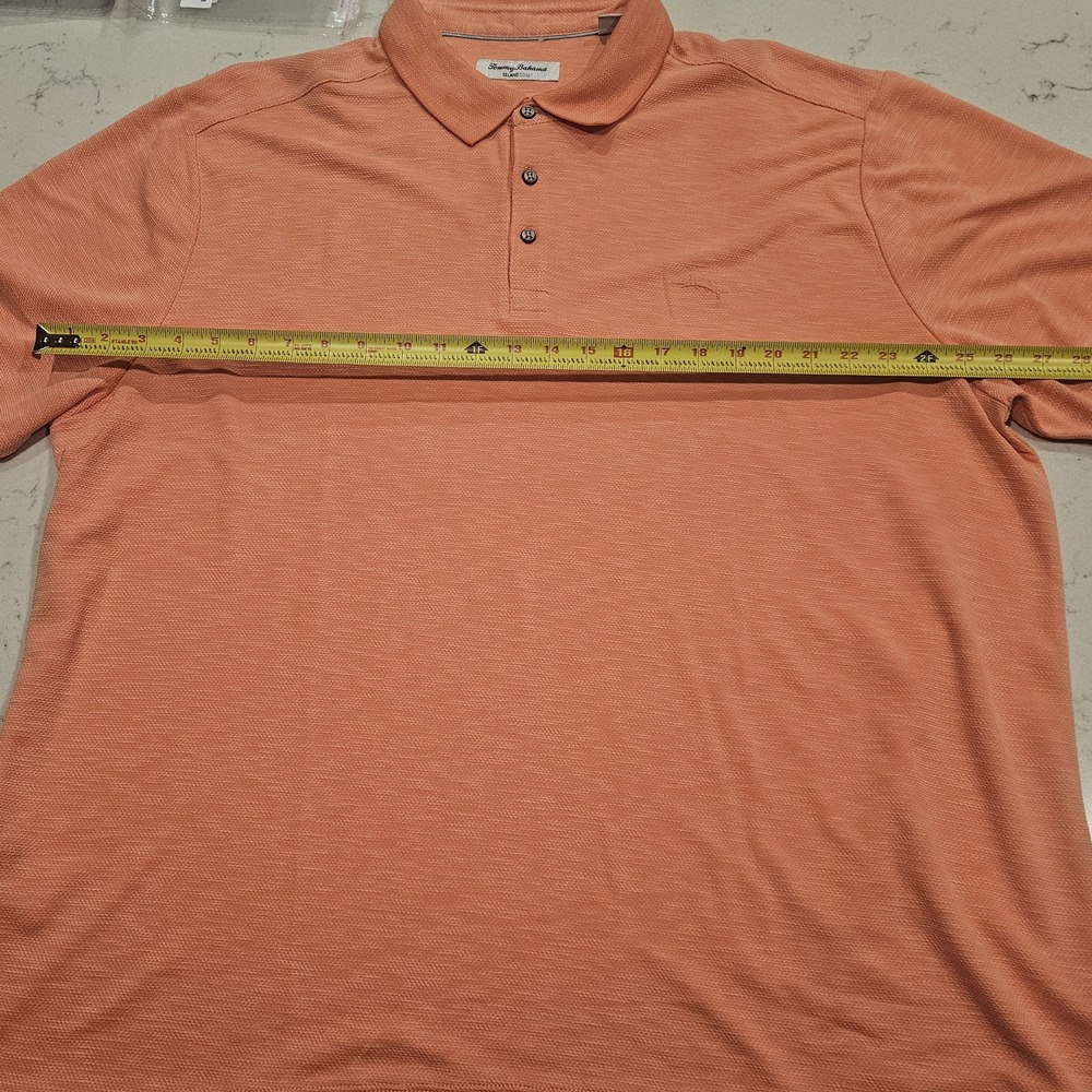 Tommy Bahama Polo Shirt Mens XL Salmon ColorI sland Zone Short Sleeve Tencel - Picture 6 of 8